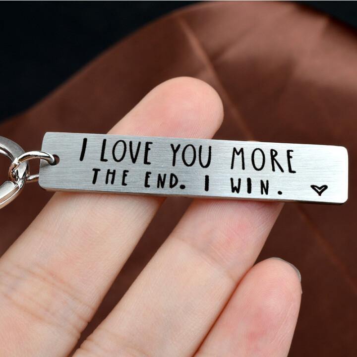 Keychains w/ Inspirational or Funny Quotes I Love You More