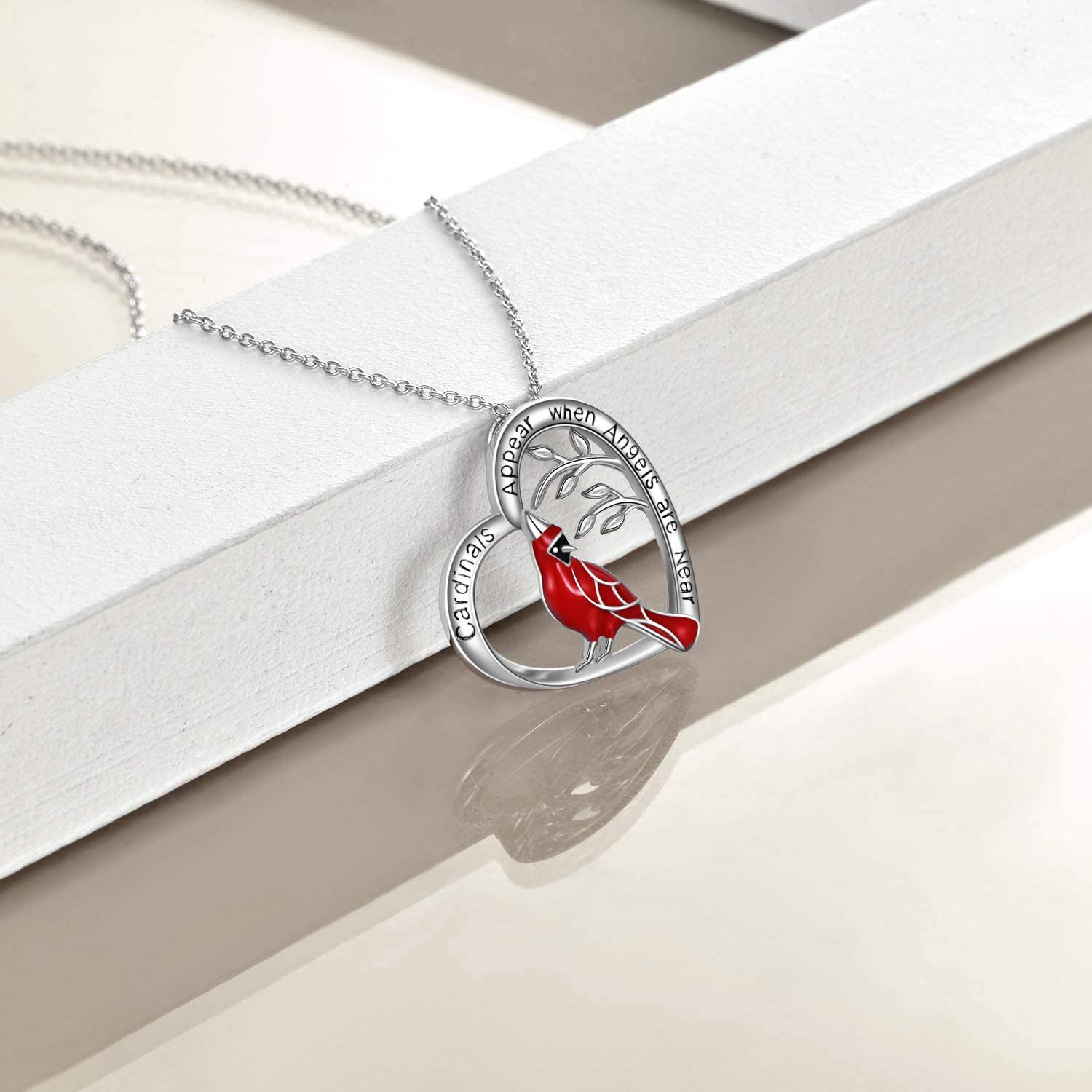 Cardinal Heart Pendant Necklace – TDC Jewellery